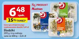 Auchan Śledziki Auchan 3 rodzaje oferta