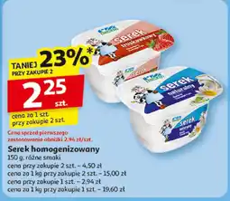 Auchan Serek homogenizowany Serek różne smaki oferta