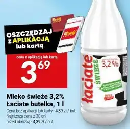 Twój Market Mleko świeże 3,2% Łaciate butelka, 1 l oferta