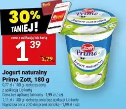 Twój Market Jogurt naturalny Primo Zott, 180 g oferta