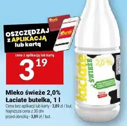 Twój Market Mleko świeże 2,0% Łaciate butelka, 1 l oferta
