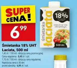Twój Market Śmietanka 18% UHT Łaciata, 500 ml oferta