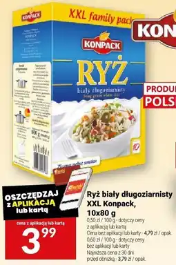 Twój Market Ryż biały długoziarnisty XXL Konpack, 10x80 g oferta