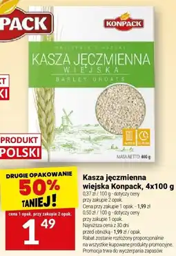 Twój Market Kasza jęczmienna wiejska Konpack, 4x100 g oferta