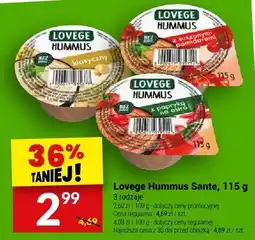 Twój Market Lovege Hummus Sante, 115 g - różne rodzaje oferta