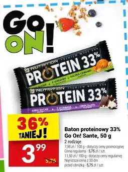 Twój Market Baton proteinowy 33% Go On! Sante, 50 g - 2 rodzaje oferta