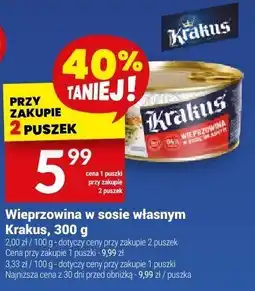 Twój Market Wieprzowina w sosie własnym Krakus, 300 g oferta