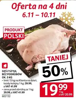 Selgros Gęś z szyją bez podrobów Selgros oferta