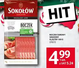 Selgros Boczek surowy wędzony plastry Sokołów oferta