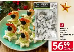 Selgros Krewetki surowe, obrane, z ogonem 16-20, 700 g myfood oferta
