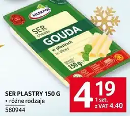 Selgros Ser żółty Gouda plastry 150G różne rodzaje Mlekovita oferta