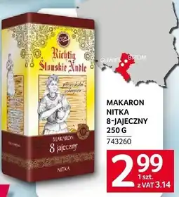 Selgros Makaron nitka 8-jajeczny 250G Makaron 8-jajeczny oferta