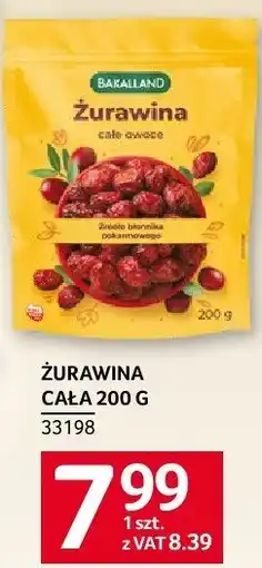 Selgros Żurawina suszona cała Bakalland 200g oferta