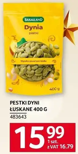 Selgros Pestki dyni łuskane BAKALLAND Dynia 400g oferta
