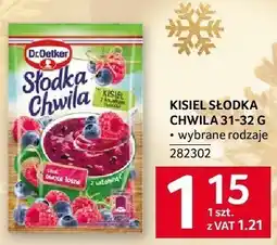 Selgros Kisiel słodka chwila Dr.Oetker różne rodzaje oferta