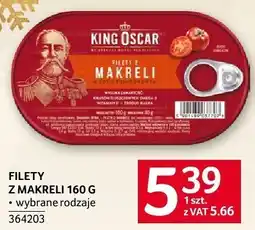 Selgros Filet z makreli King Oscar 160 g różne rodzaje oferta