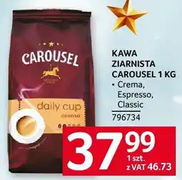 Selgros Kawa ziarnista Carousel 1 KG Espresso, Classic oferta