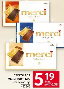 Selgros Czekolada Merci 100-112 G oferta
