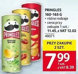 Selgros Chipsy Pringles 160-165 G różne rodzaje oferta
