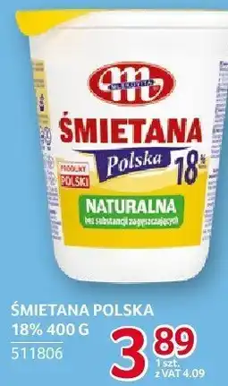 Selgros Śmietana Polska 18% Mlekovita 400 g oferta