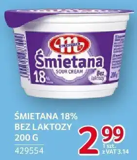 Śmietana 18% bez laktozy Mlekovita 200 g
