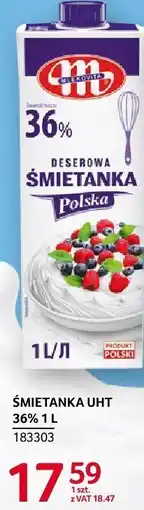 Selgros Śmietanka UHT 36% Mlekovita 1 l oferta