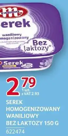 Selgros Serek homogenizowany waniliowy bez laktozy Mlekovita 150 g oferta