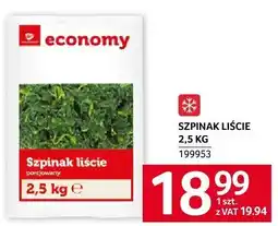 Selgros Szpinak liście 2,5 kg economy oferta