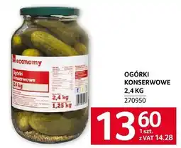 Selgros Ogórki konserwowe 2,4 KG economy oferta