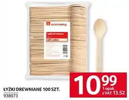 Selgros Łyżki drewniane 100 SZT. economy oferta