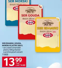 Selgros Ser Gouda, Morski plastry 500g różne rodzaje Mlekovita oferta