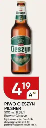 Chata Polska Piwo cieszyn pilsner browar cieszyn oferta