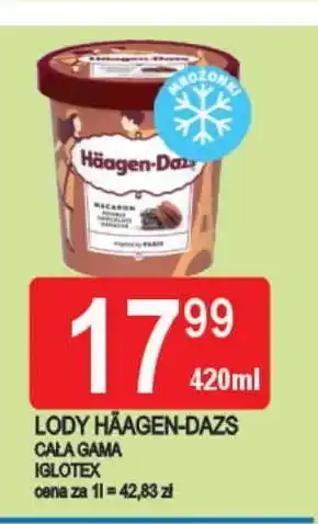 Lody duo belgian chocolate & vanilla Haagen-Dazs
