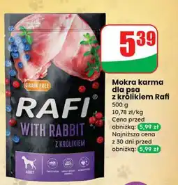 Dino Mokra karma dla psa z królikiem Rafi oferta