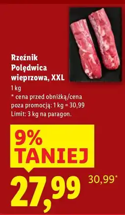 Lidl Polędwica wieprzowa, XXL Rzeźnik oferta