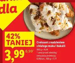 Lidl Croissant z nadzieniem z białego maku i bakalii Lidl oferta