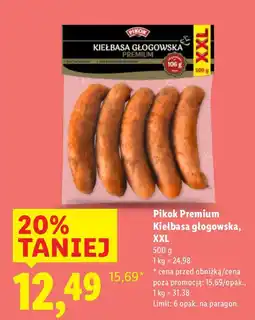 Lidl Kiełbasa głogowska Pikok Premium XXL oferta
