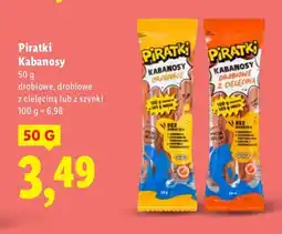 Lidl Kabanosy Piratki drobiowe z cielęciną lub z szynki oferta