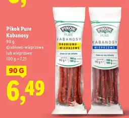 Lidl Kabanosy Pikok Pure drobiowo-wieprzowe lub wieprzowe oferta
