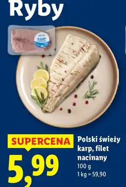 Lidl Polski świeży karp filet nacinany Lidl oferta