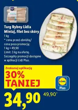 Lidl Filet bez skóry Targ Rybny Lidla Mintaj oferta