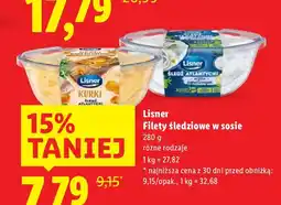 Lidl Filety śledziowe Lisner Filety śledziowe w sosie oferta