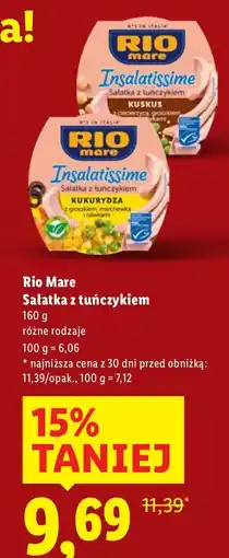 Lidl Sałatka Rio Mare Sałatka z tuńczykiem oferta