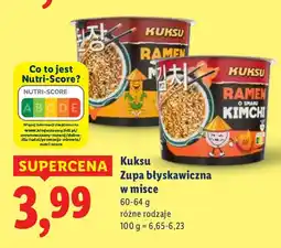 Lidl Zupa błyskawiczna w misce ramen Kuksu oferta