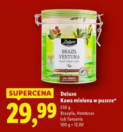 Lidl Kawa mielona w puszce Deluxe oferta
