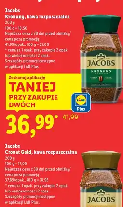 Lidl Kawa rozpuszczalna Jacobs Cronat Gold oferta