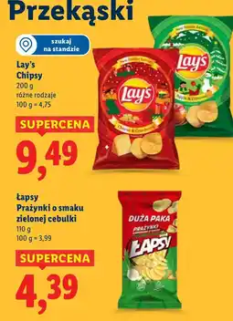 Lidl Łapsy Prażynki o smaku zielonej cebulki oferta