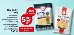 Żabka Ser żółty Ryki maasdamer, edam exclusive, proteinowy active plus oferta