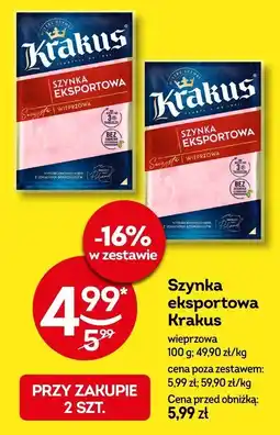 Żabka Szynka eksportowa Krakus wieprzowa oferta