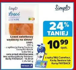 Carrefour Łosoś wędzony sałatkowy Simpl oferta